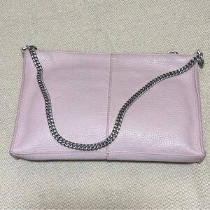 All Saints Pink Leather Chain Strap Shoulder Bag